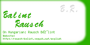 balint rausch business card